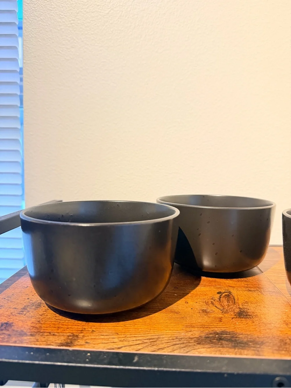 Black Ceramic Serving Bowls - Set of 4